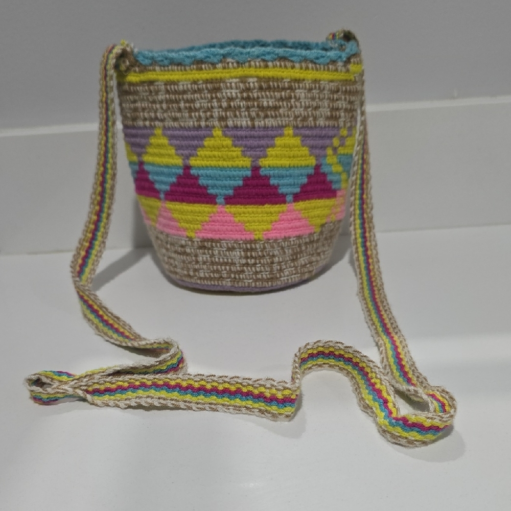 Colorful Geometric Patterned Women Bag